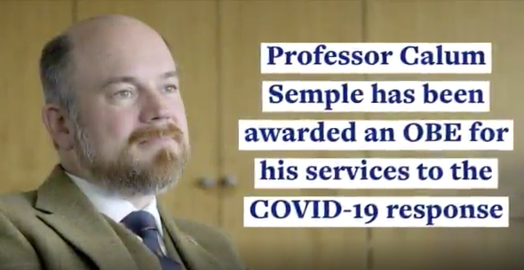 Professor Calum Semple awarded OBE for COVID-19 efforts